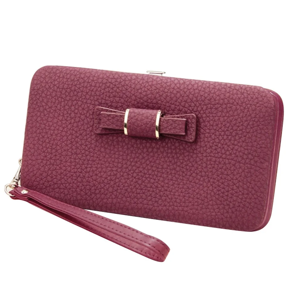 

Women PU Leather Clutch Purse Wallets Fashion Cash Phone Cards Holder Case Purses Fashion Wallet Women With A Wrist Strap