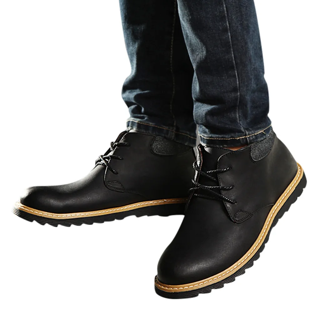 Осенне зимние ботильоны челси из натуральной кожи мужская обувь теплые