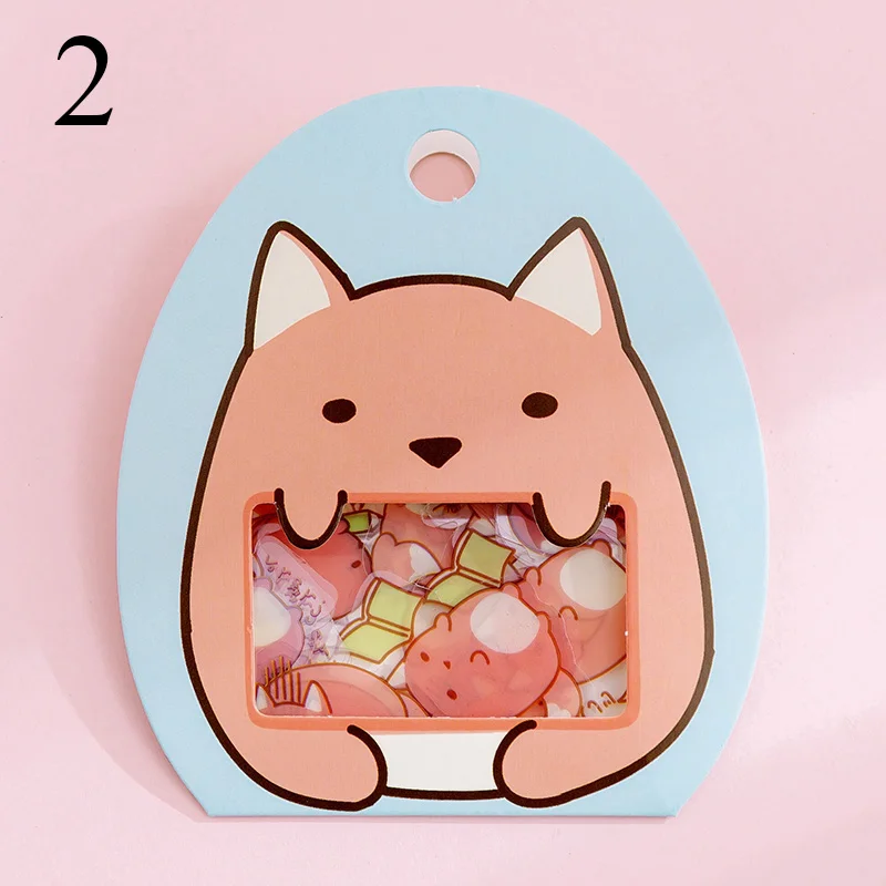 2 50 шт милые Мультяшные декоративные наклейки s Kawaii животные канцелярские наклейки s ПВХ клейкие наклейки для детей DIY принадлежности для скрапбукинга - Цвет: 2