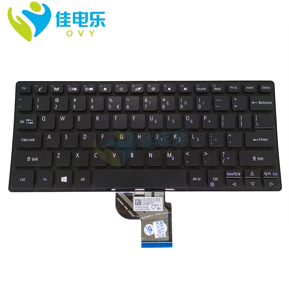 

OVY US Replacement keyboards for Acer Spin1 N17H2 SP111 32 SP111-32N SP111-34N English black Notebook keyboard laptop parts new