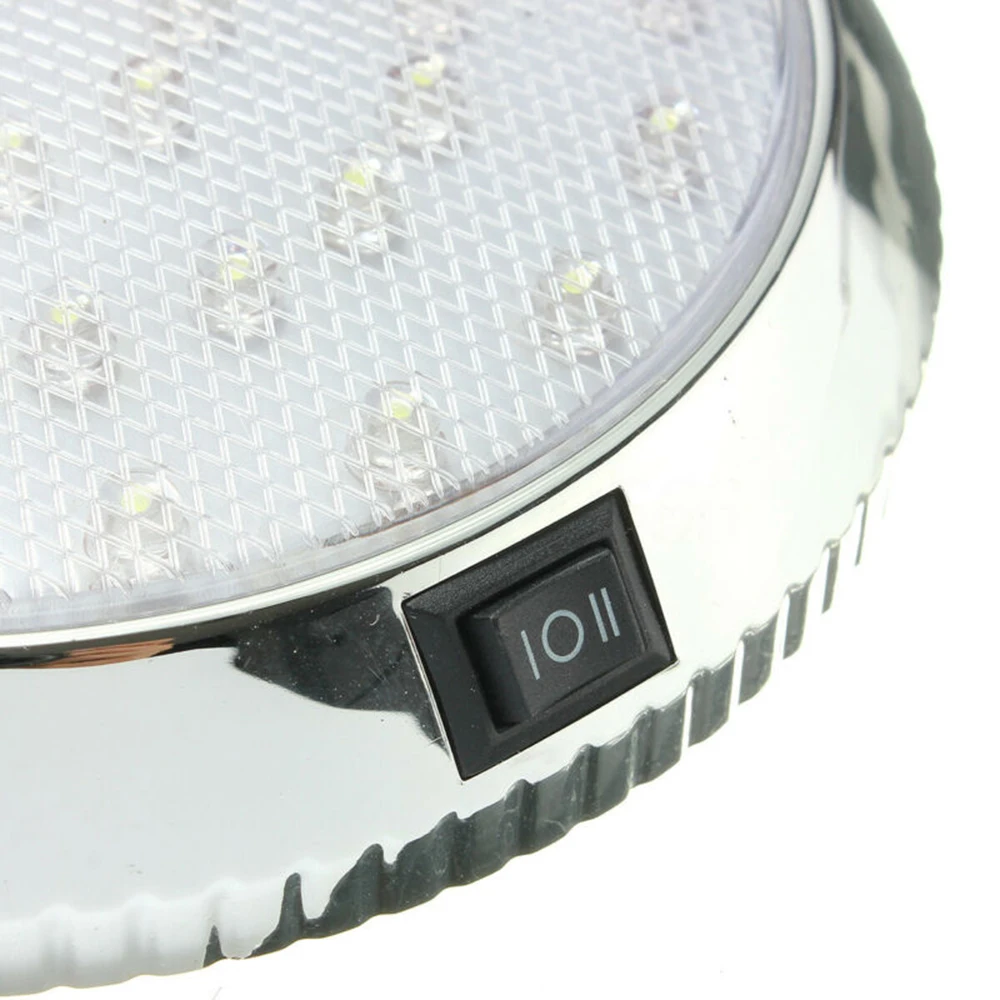 

Roof LED Ceiling Light Plastic+Metal DC 12V 3W 130mmx30mm Inner White Parts