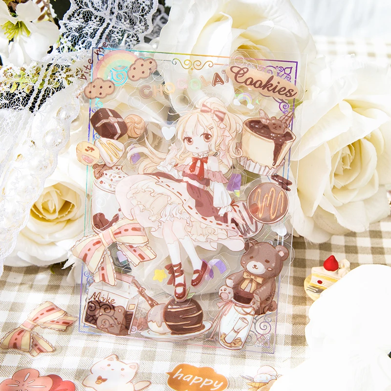 Dimi 30 шт. для девочек Чайная Вечеринка Мультяшные кавайные стикеры s скрапбукинга