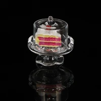 mini furniture transparent glass dessert fruit tray dollhouse 112 dollhouse miniaturas accessories