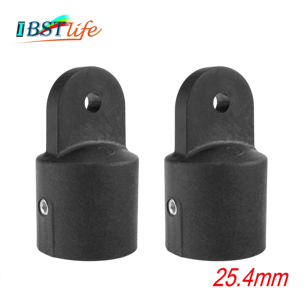 

2PCS Nylon Pipe Eye End Cap 25mm Bimini Top Fitting Hardware Marine Boat Yacht External Eye End Canopy Tube End