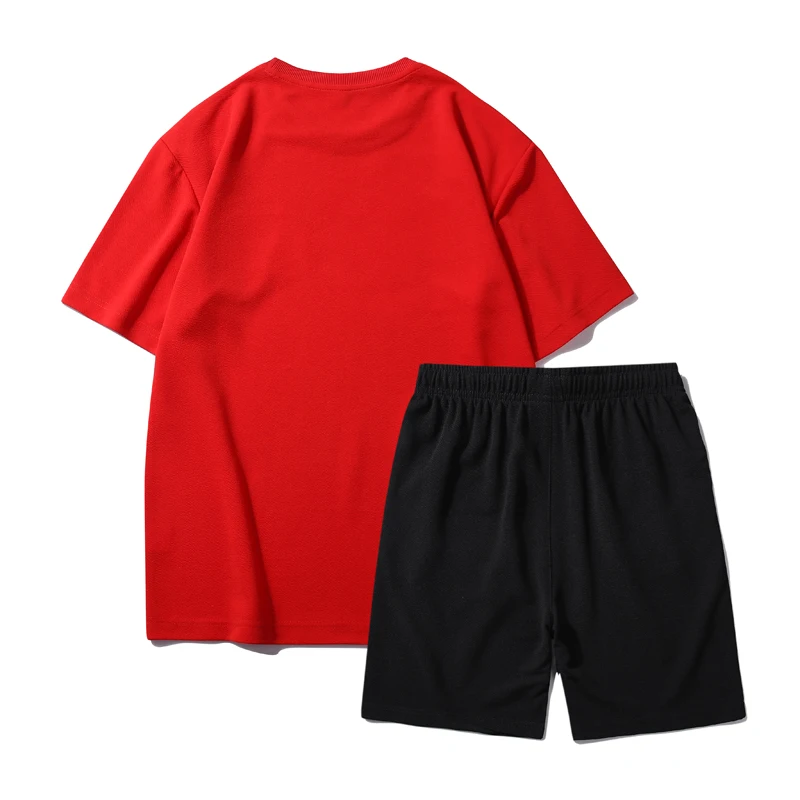 Спортивный костюм мужской из двух предметов футболка с короткими рукавами и