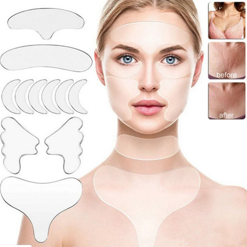 

18pcs Eye Forehead Patch Silicone Lifting Pad Reusable Wrinkle Removal Sticker