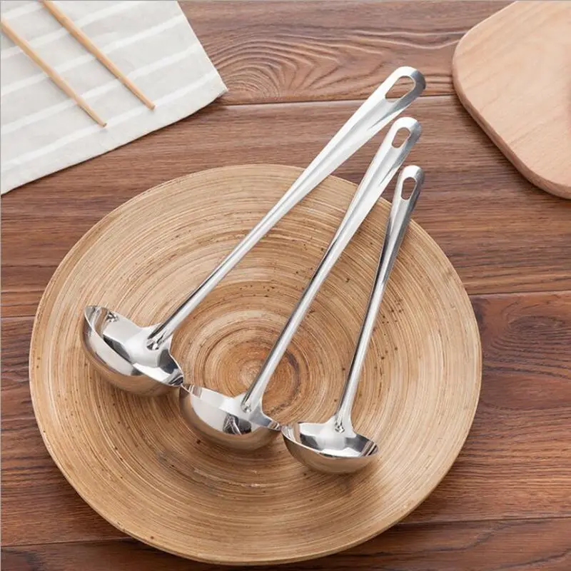 Большая утолщенная ложка для супа из нержавеющей стали кухонная утварь рисовый