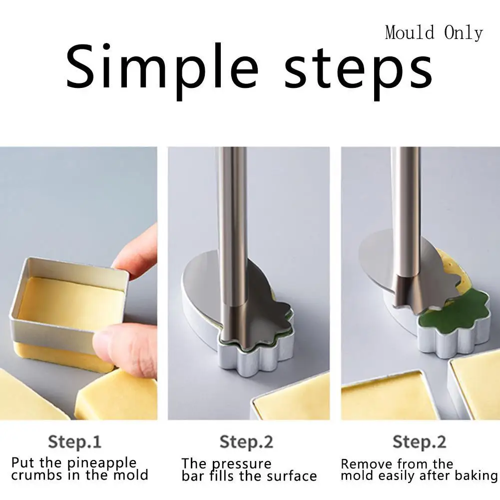 10 шт./компл. форма для печенья прямоугольная/эллипса/ананаса выпечки тортов штамп