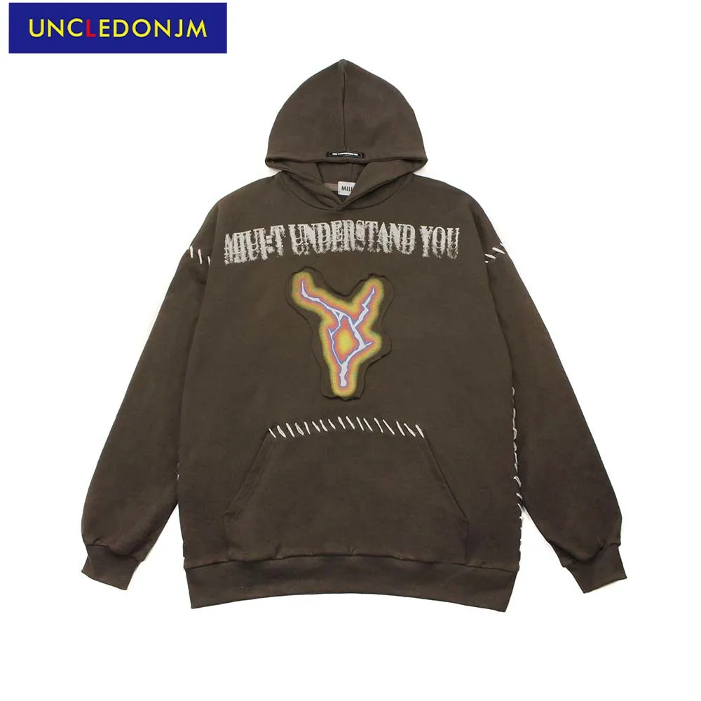 

UNCLEDONJM man hoodies harajuku japanese streetwear oversized hoodie clothes men high street graphic hoodies skateboard