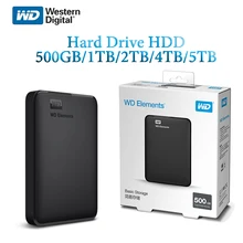 Портативный жесткий диск Western Digital WD Elements 2 5 дюйма портативный 1 ТБ