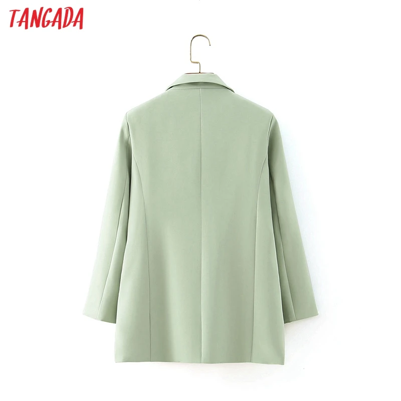 

Tangada Women 2020 Autumn Winter Pearl Buttons Blazer Coat Double Breasted Long Sleeve Female Outerwear Chic Tops DA102