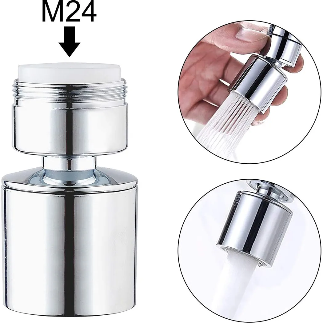 

1pc Water Faucet Aerator Brass Kitchen Tap Head 360° Rotate Faucet Swivel Diffuser Adapter Filter M24 Male Thread Adapter Part