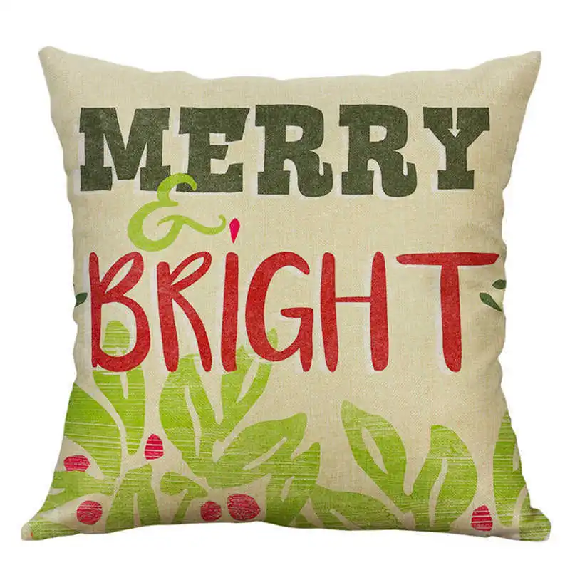 Рождественский праздничный чехол для диванной подушки домашний декор 45*45 см