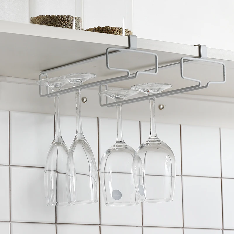 

New Design Red Wine Cup Rack Upside-down Rack In Lechefs Household/high-legged Rack/creative Nail-free Hanging Cup Rack