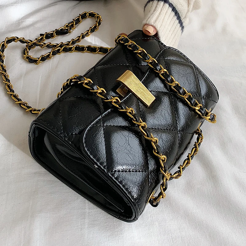 Новое поступление женская маленькая сумка-мессенджер через плечо с цепочкой для