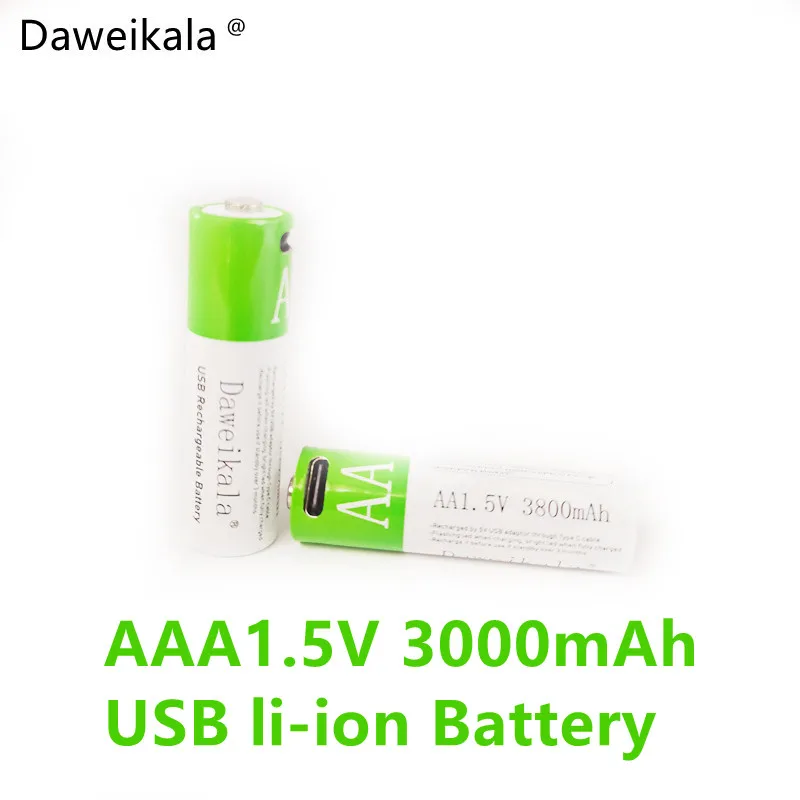 Литий-ионная аккумуляторная батарея 1 5 в 3000 мА · ч USB AAA для пульта дистанционного