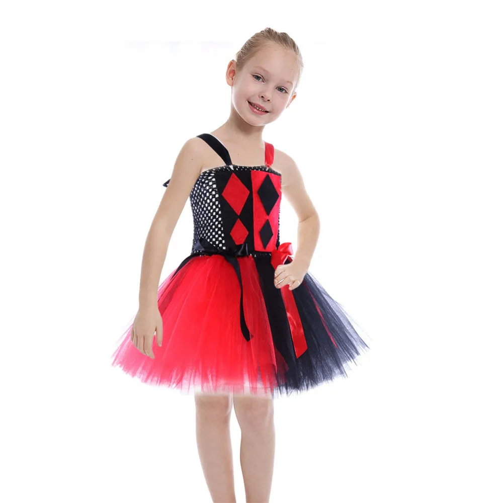 Платье-пачка Harley Joker для девочек косплей костюмы на Хэллоуин Детские нарядные