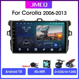 jmcq 9 4gwifi 2 din android 10 0 car radio multimedia players for toyota corolla e140150 2006 2013 gps navigation head unit free global shipping