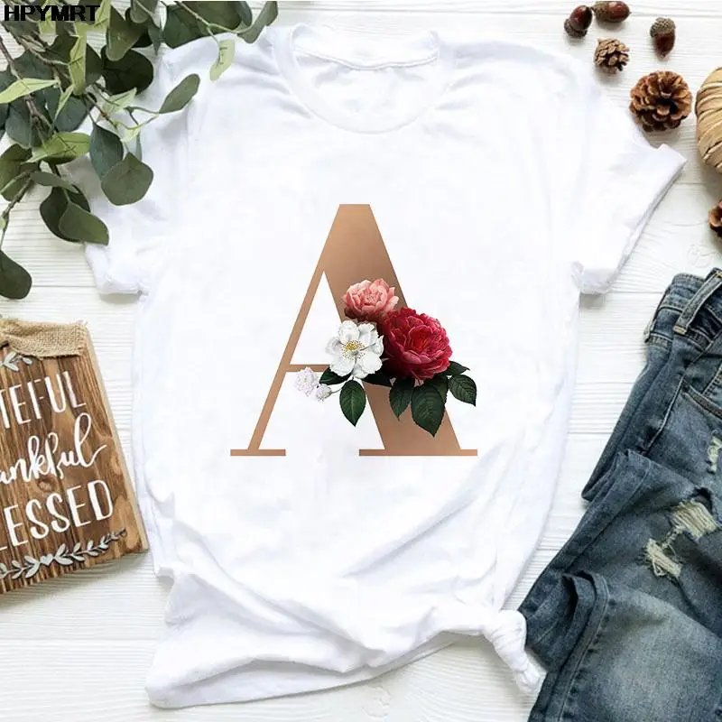 

2022 New Women T-shirts 26 Letter Printed Harajuku Tops Fashion Casual Tee Summer Short Sleeve Female T shirt for Women Clothing