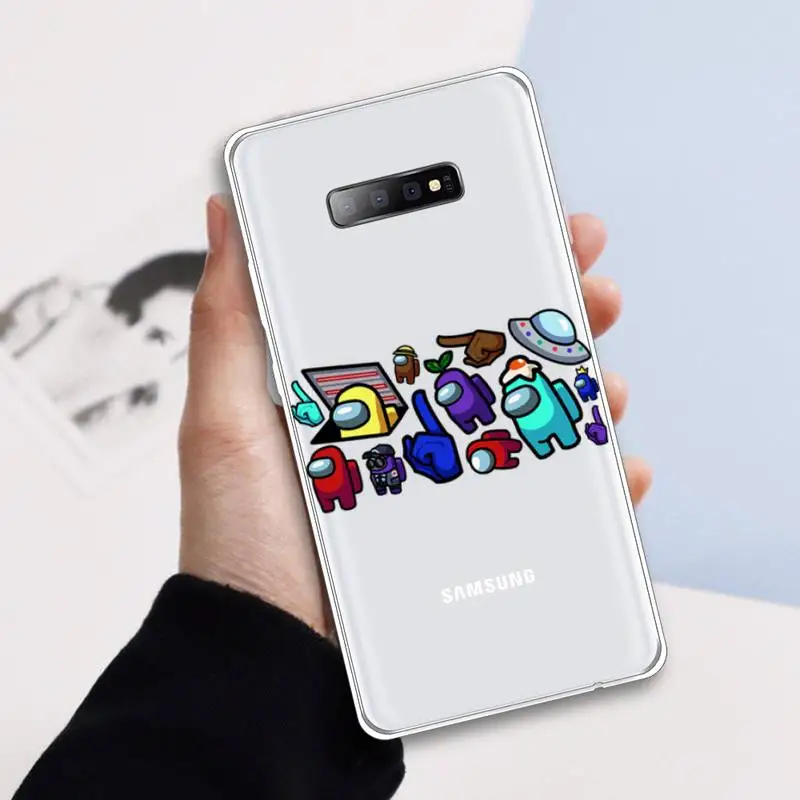 

Among Us Hot game Phone Case Transparent For Samsung Galaxy A71 A21s S8 S9 S10 plus note 20 ultra