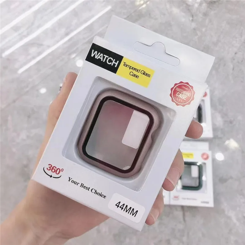 

Protective Film For Apple Watch Series 6 5 4 3 2 1 PC Case Tempered Glass Screen Protector For iWatch 44mm 40mm 42mm 38mm Cover