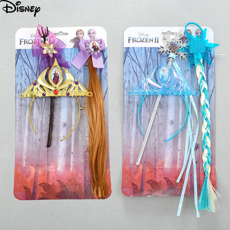 Детские аксессуары для волос Frozen 2 ободок принцессы Эльзы Анны и парик с короной