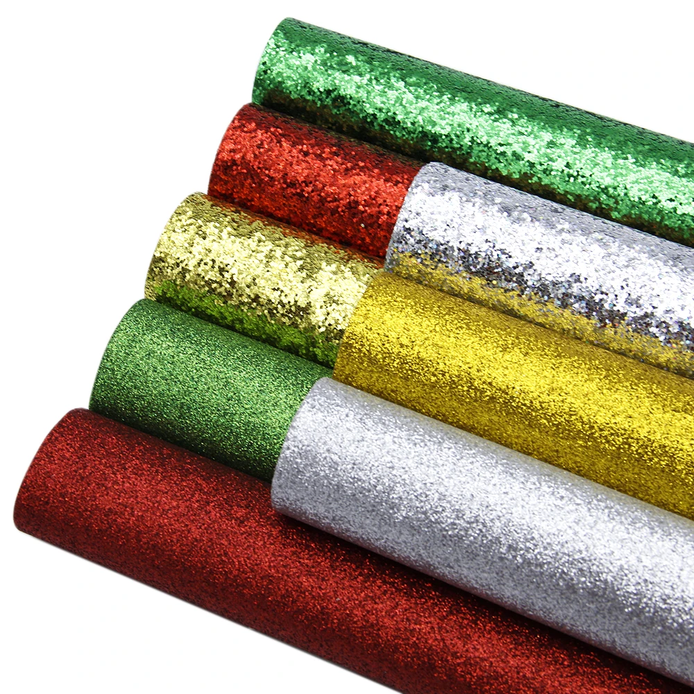 

Merry Christmas Plain Color Fine Chunky Glitter Faux Leather Fabric Sheets For Making Handmade Earrings Bowknot,1Yc8301