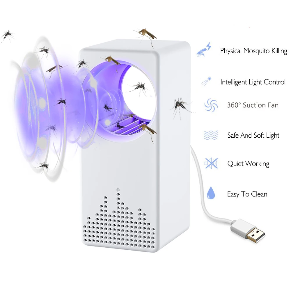 Светодиодный светильник для защиты от комаров USB УФ фотокатализатор Pega Bug Zapper
