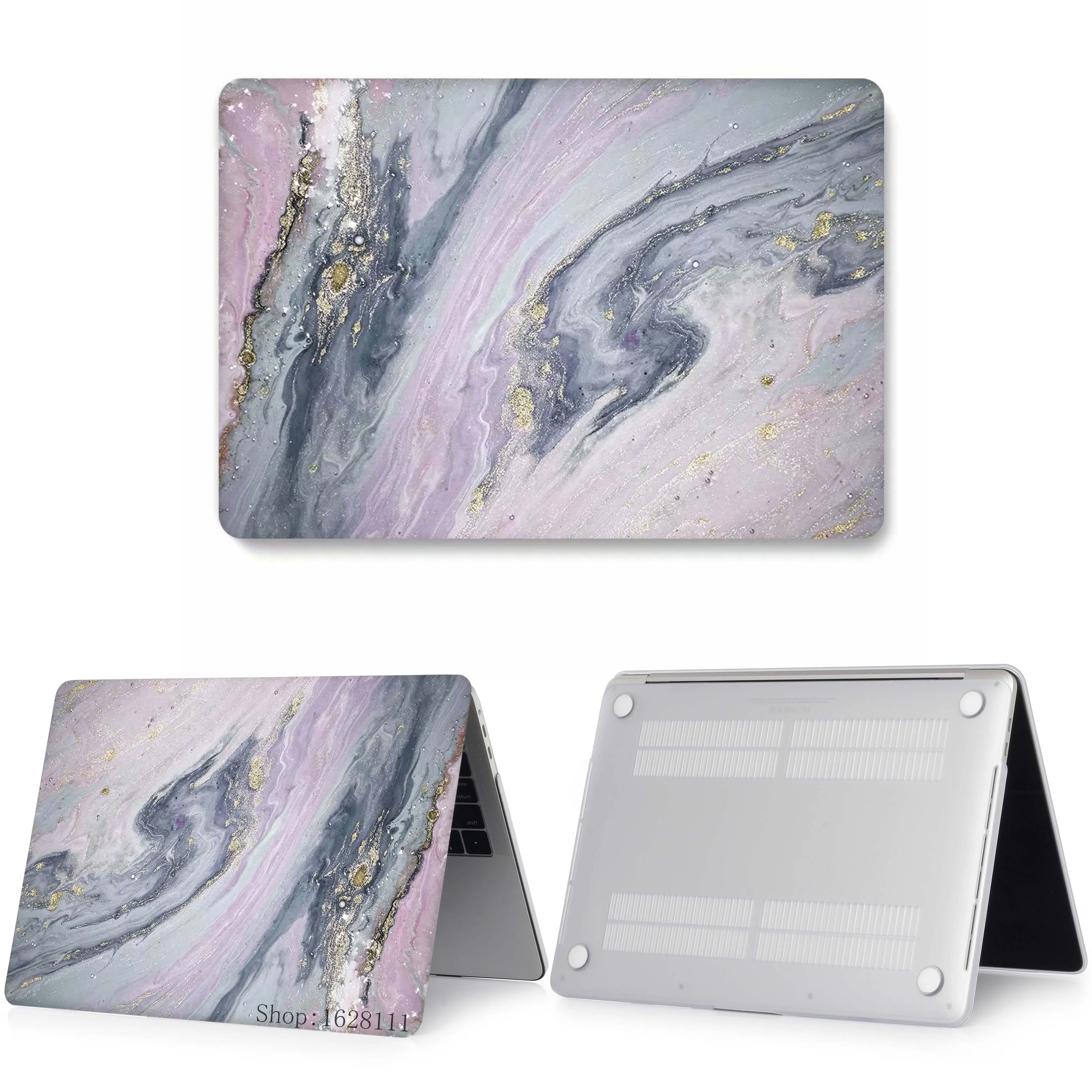 Мраморный цветной чехол для ноутбука MacBook Air Retina Pro 11 12 13 15 16 дюймов 2020 + с сенсорной