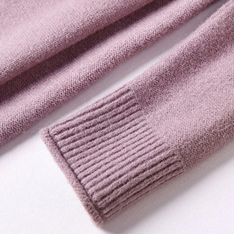 

Winter New Woman Knitted Suits Turtleneck Vest + Mid Dress Sets Women Casual Warm Knit Two-pieces Suits for Woman