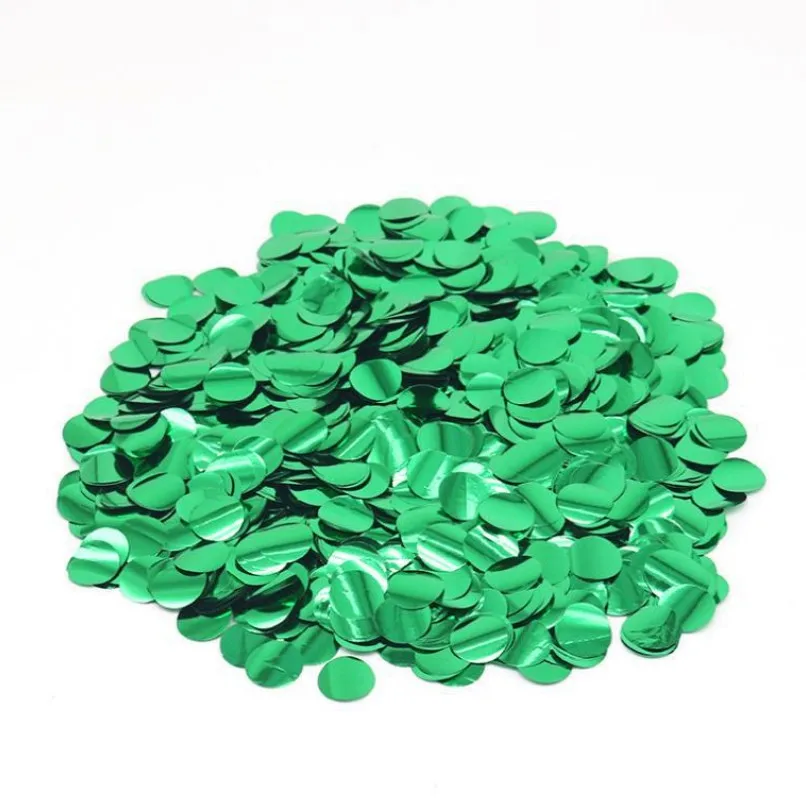 Confetti green 10g 1 пакет 100 шт радужные цветные натуральные перья прозрачные bobo конфетти для воздушного шара аксессуары детские праздничные вечерние аранжировки - Цвет: Confetti green 10g