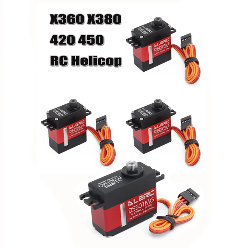 ALZRC 3 шт. DS452MG сервоприводы + 1 шт. DS501MG задний сервопривод для 380 450 480 RC вертолет самолет