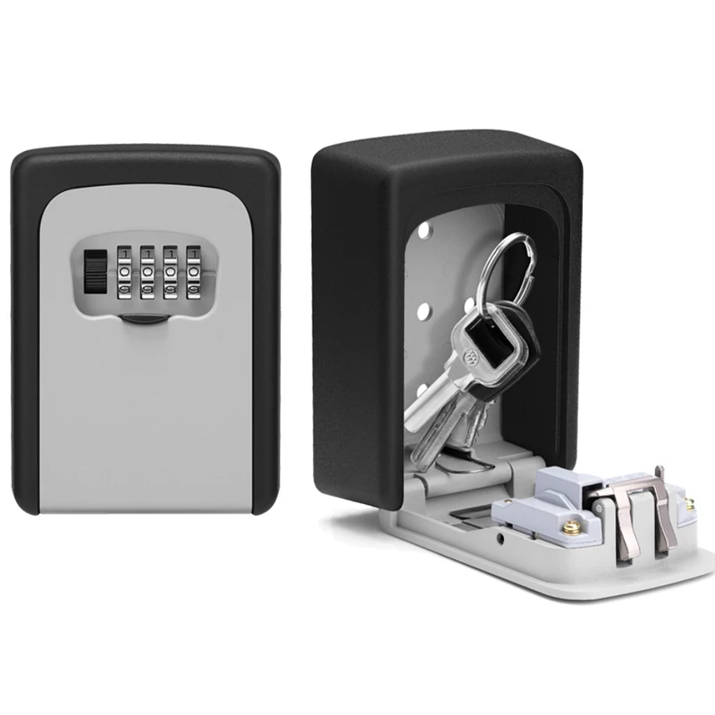 Клавиша блокировки настенный Алюминий брелок для ключей из Сейф всепогодный 4