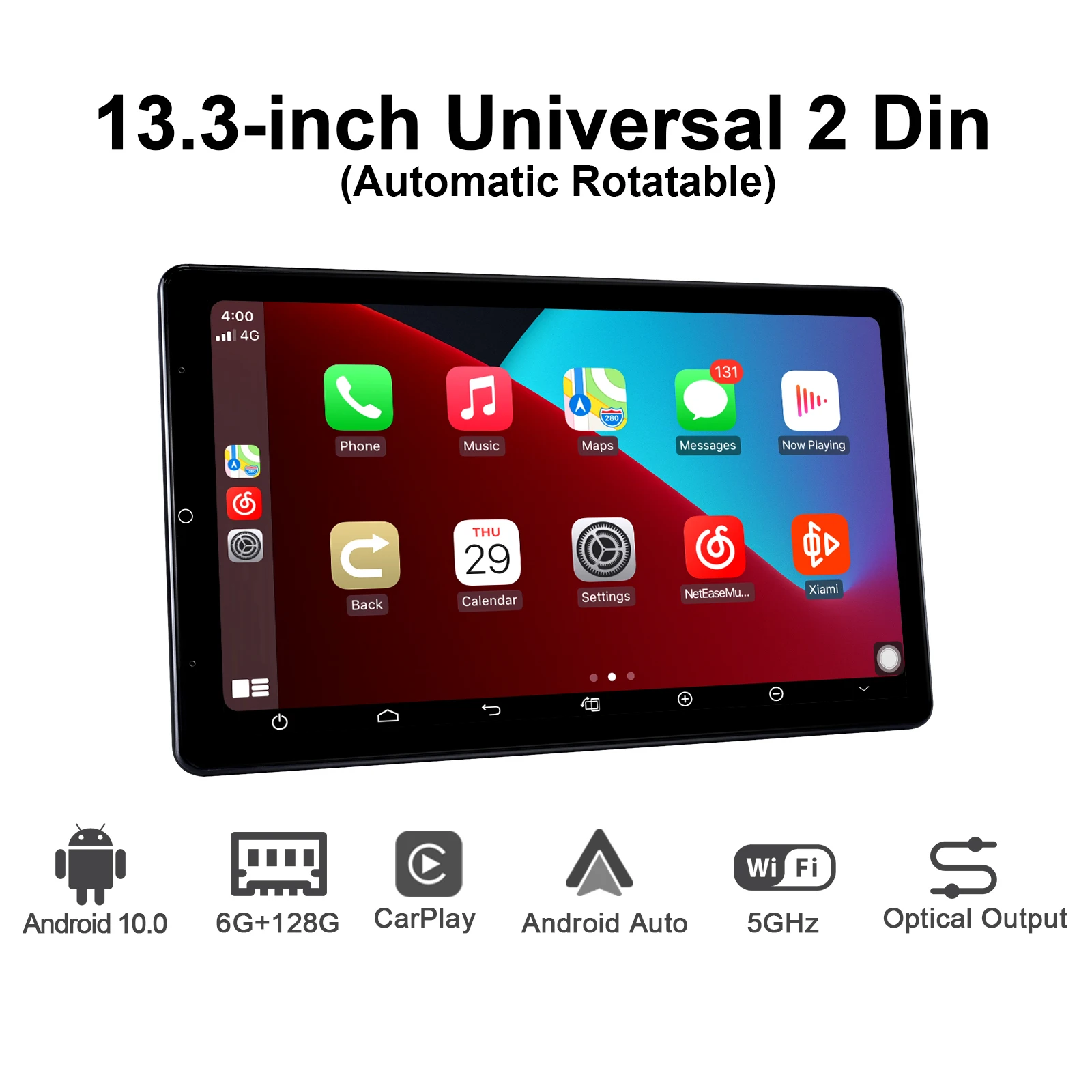 Новый продукт 13 3 дюймов Android 10 автомобильное радио стерео 2 din Авторадио HD 1920*1080 6