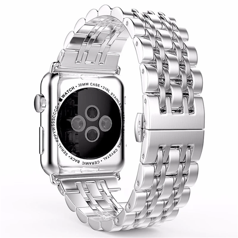 

Stainless Steel Metal Strap For Apple Watch Band 38mm 42mm watchband Smart Watch Metal Bracelet for iWatch Series 3 2 1