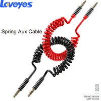 3 5mm jack audio cable speaker line spring telescopic cables car cord male to male aux cable car electronics accessories sj256