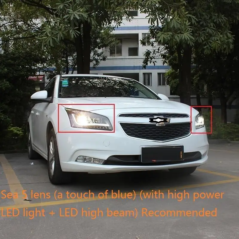 MODEL A Бегущие Neblineros боковые поворотники Drl наружные Luces Led Para Автомобильные фары в сборе 15 для Chevrolet Cruze - Цвет: MODEL A