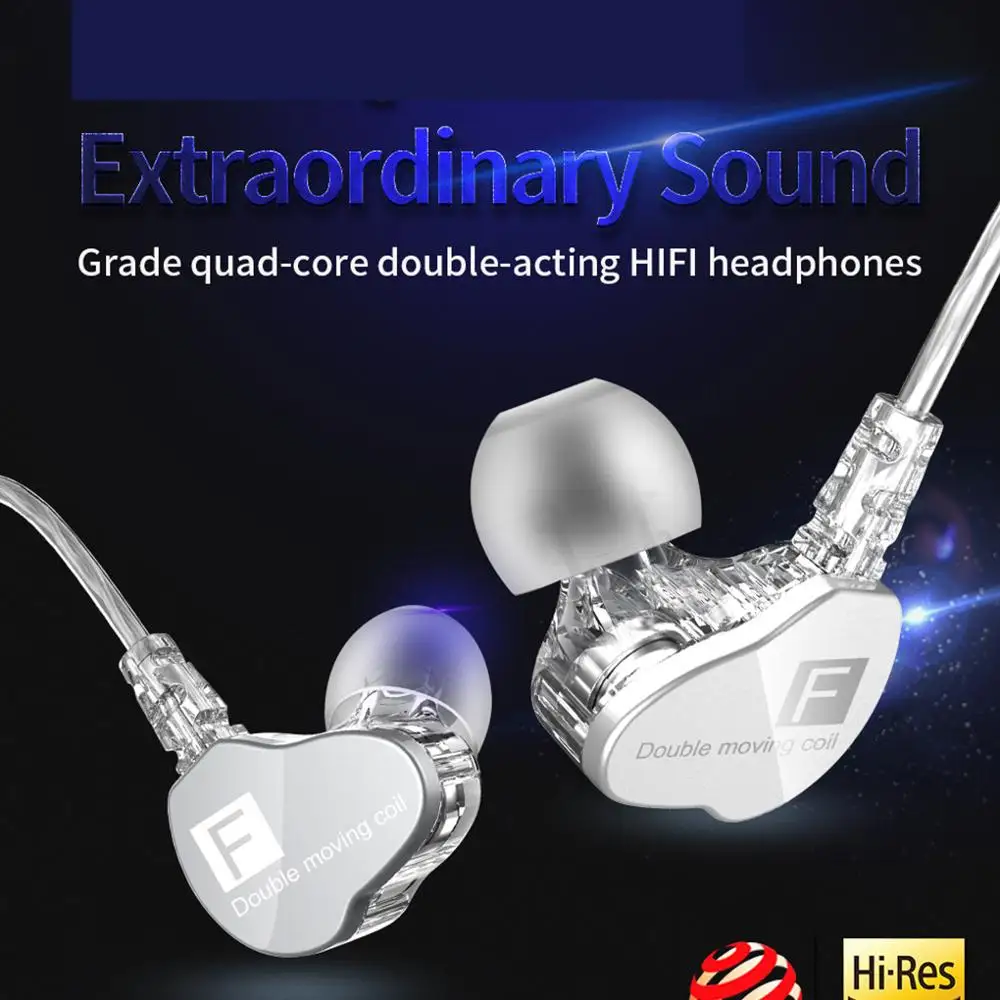 QKZ CK9 двойной блок привода в ухо наушники бас сабвуфер HIFI DJ Monito Бег Спорт Наушники