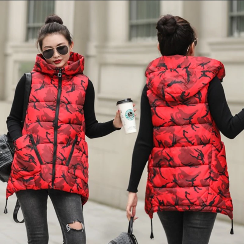 Зимний женский жилет новый хлопковый без рукавов большого размера Осенний