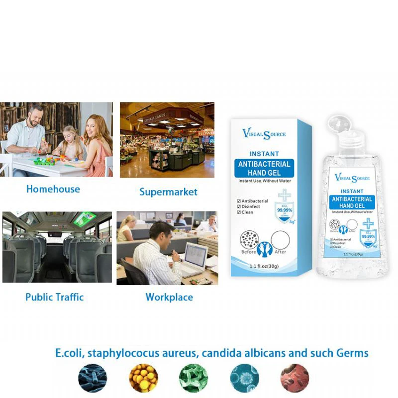 30ml Anti-bacterial Mini Hand Sanitizer Outdoor Cleansing Travel Portable Waterless Wipe Out Bacteria Disinfection Gel | Красота и