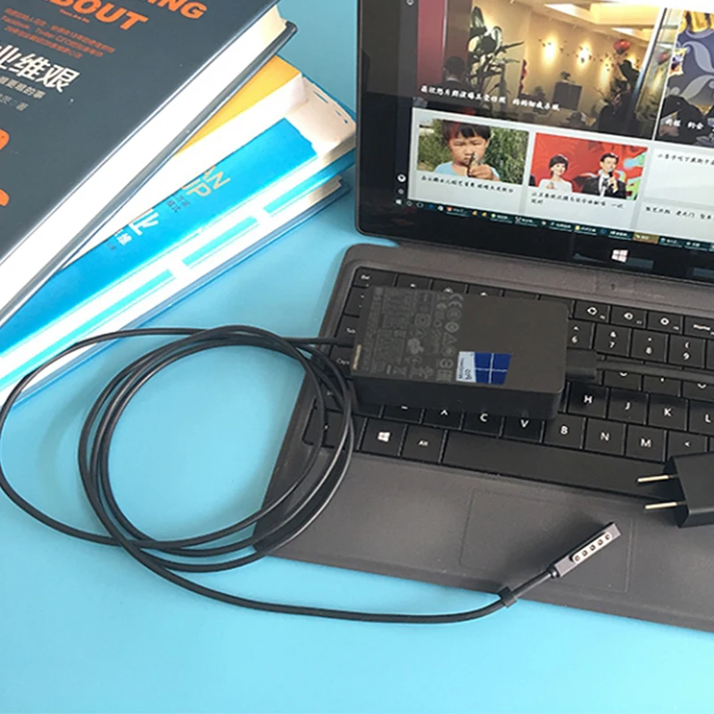 

Basix 15V 4A 65W Tablet Charger 1706 for Microsoft Surface Pro 4 1724 Surface Book Model 1705 Laptop AC Adapter with 5V Usb Port