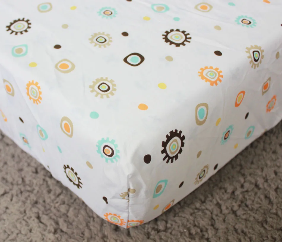 

8pcs Baby Bedding Set elephant monkey for new born cot nursery use comforter crib sheet skirt bumpers and nappy stacker