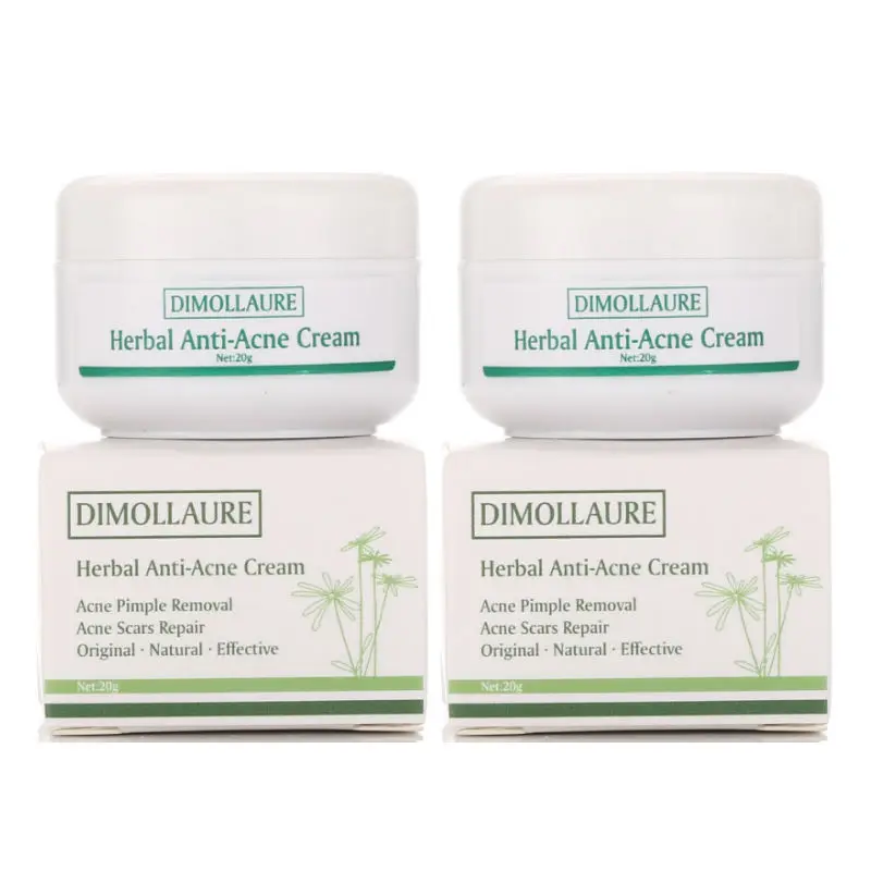 

2pcs Dimollaure Anti Cream Comedone Pimple Acne Treatment Acne Scar Blackhead Removal Oil Control Face Cream Skin Care Whitening
