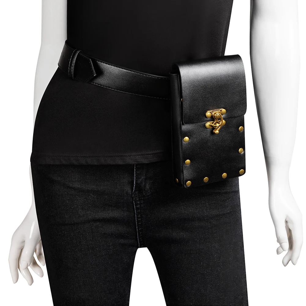 

Women Waist Bag Female Fanny Pack Belt Bags Small Leg Bag Steampunk Bags Gothic Messenger Bag Hip Hop Bum Pack Fashion Purse D04