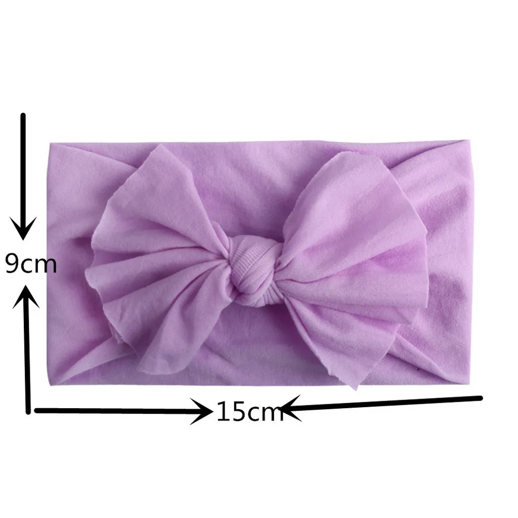 

0-2Y Super Elastic Headdress Kids Newborn Baby Solid Headband Hair Band All-match Bowknot Headgear Hair Accessories Headwears 4*