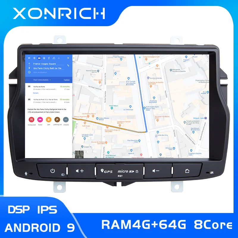 DSP ips для Lada vesta 4G 64G 8 core Android 9,0 автомобильный dvd gps Навигатор Радио мультимедийный плеер головное устройство стерео wifi FM AUX USB