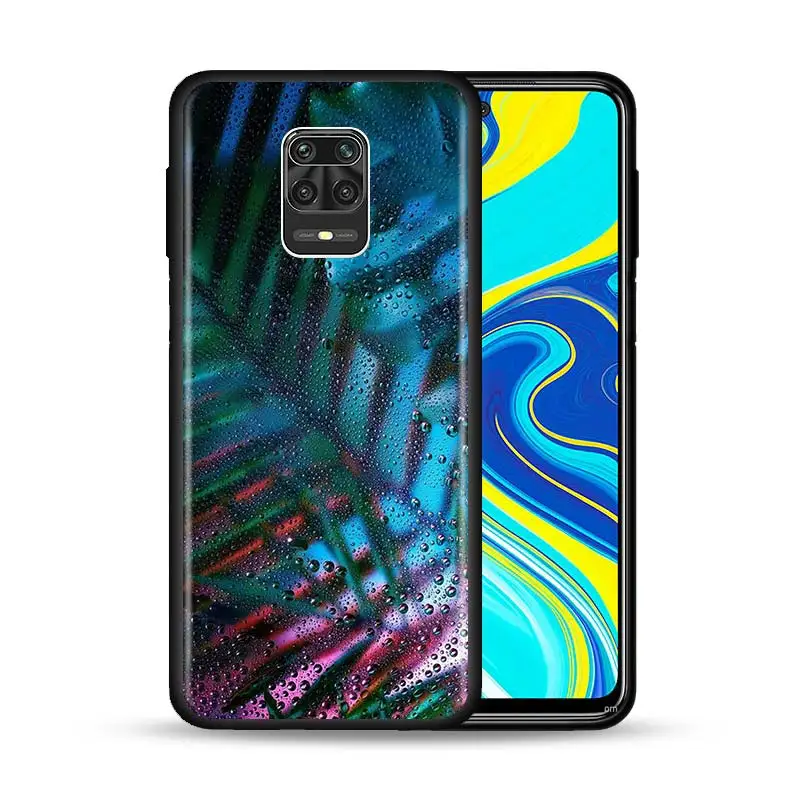 

Shockproof Soft Case For Xiaomi Redmi Note 9S 9 8 8T 7 Pro 7A 8A 9A 9C Thin Cover Phone Back Shell Capa Tropical Green Plant Lea