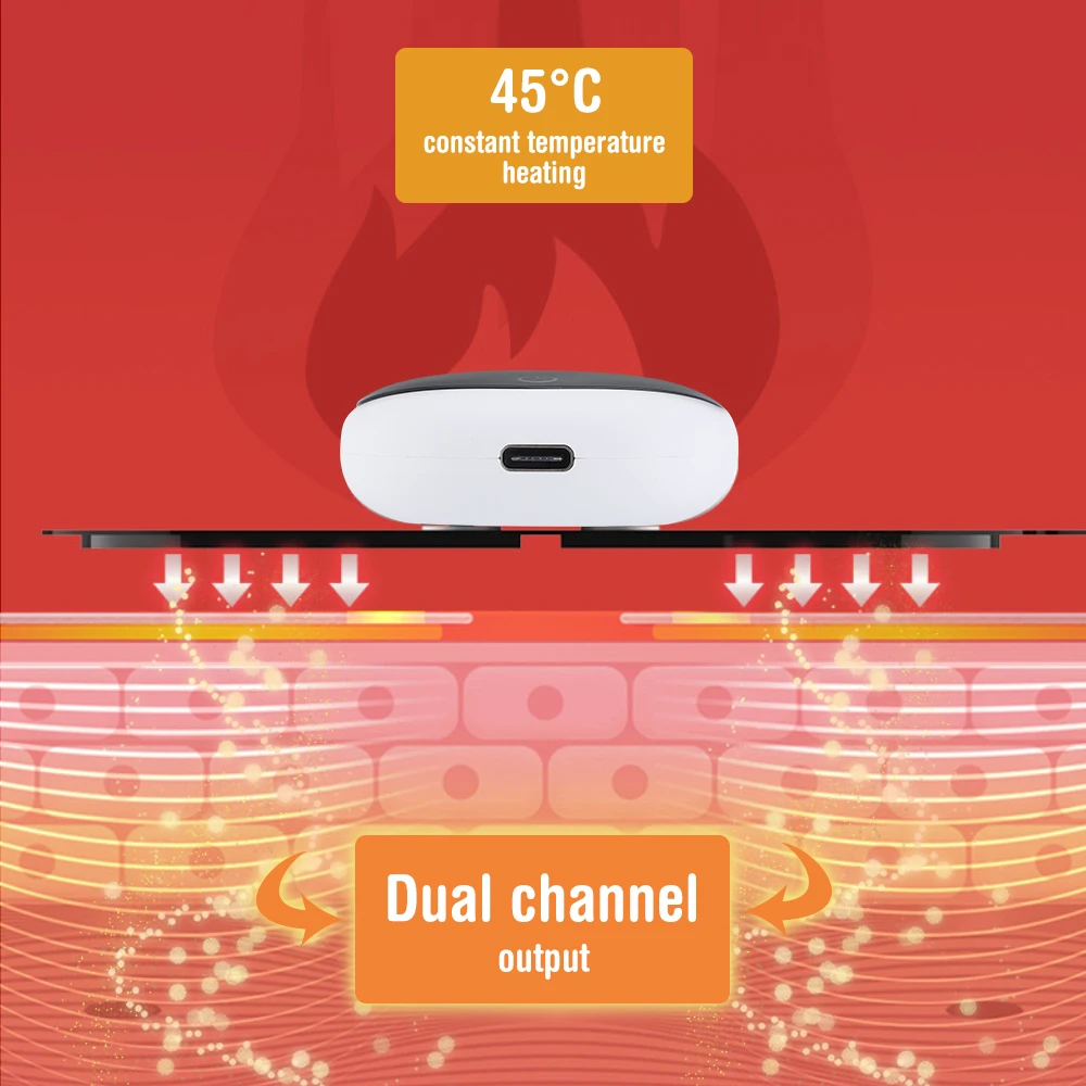 Обогрев в органическом стиле мини-Массажная палочка с импульсным нагревом