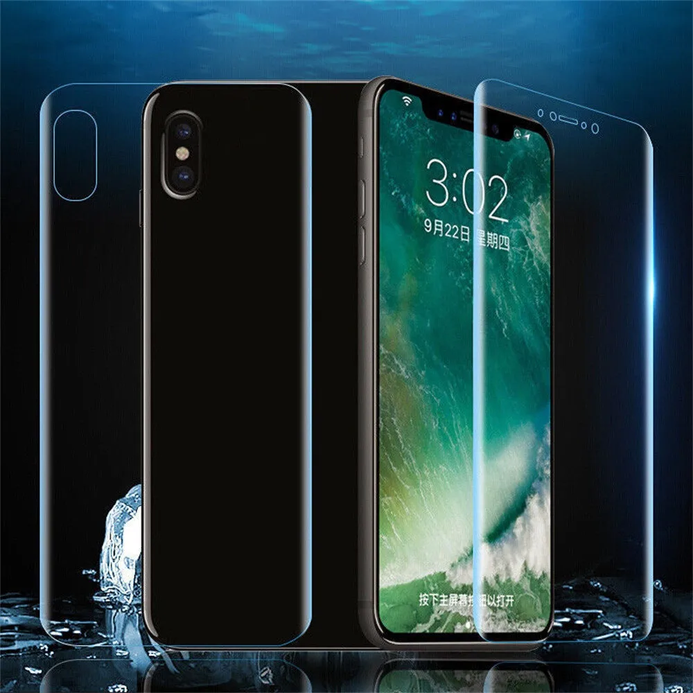 3 в 1 пленки для iPhone XR/XS Max передняя + задняя объектив камеры Гидрогелевая HD