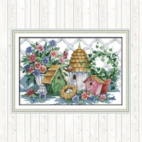 joy sunday counted cross stitch set aida fabric for embroidery kit dmc diy for needlework 14ct 11ct printed canvas cross stitch